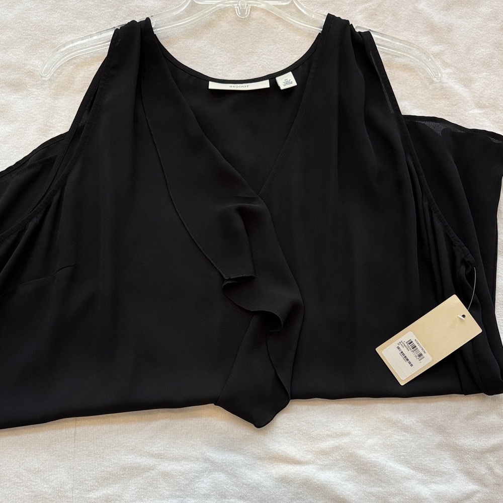 Sejour Elegant Black Women's Top